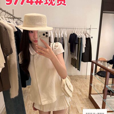 SourceWithU韩女feel亚麻莱赛尔2色娃娃领上衣修身裙裤巨好看套装