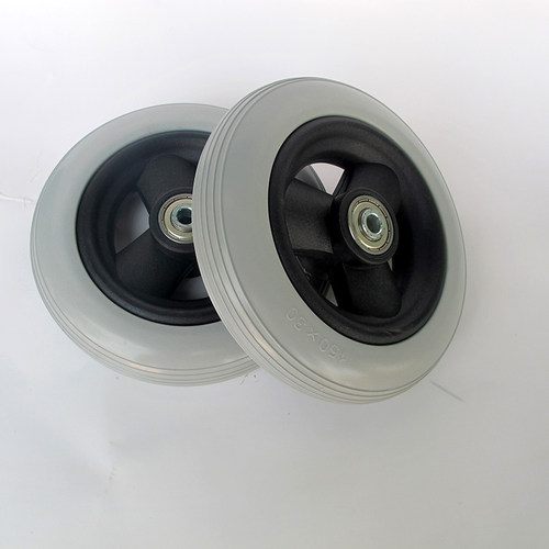 6英寸轮子15厘米轮椅配件PU轮胎