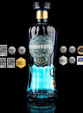 伦敦绅士 霍克利奇金酒(蓝标)杜松子酒 HAWKRIDGE LONDON DRY GIN