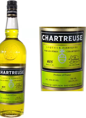 查特黄香甜酒/黄荨麻酒Chartreuse Yellow Liqueur 法国进口洋酒