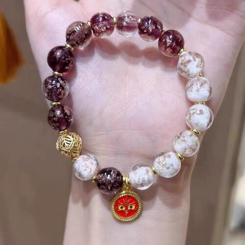 双拼色夜光转运珠手链
