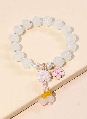 冰清白兰花琉璃莲花手链