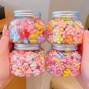 儿童花朵小皮筋女孩扎头发圈女宝宝头绳女童橡皮筋发绳耐用发饰品