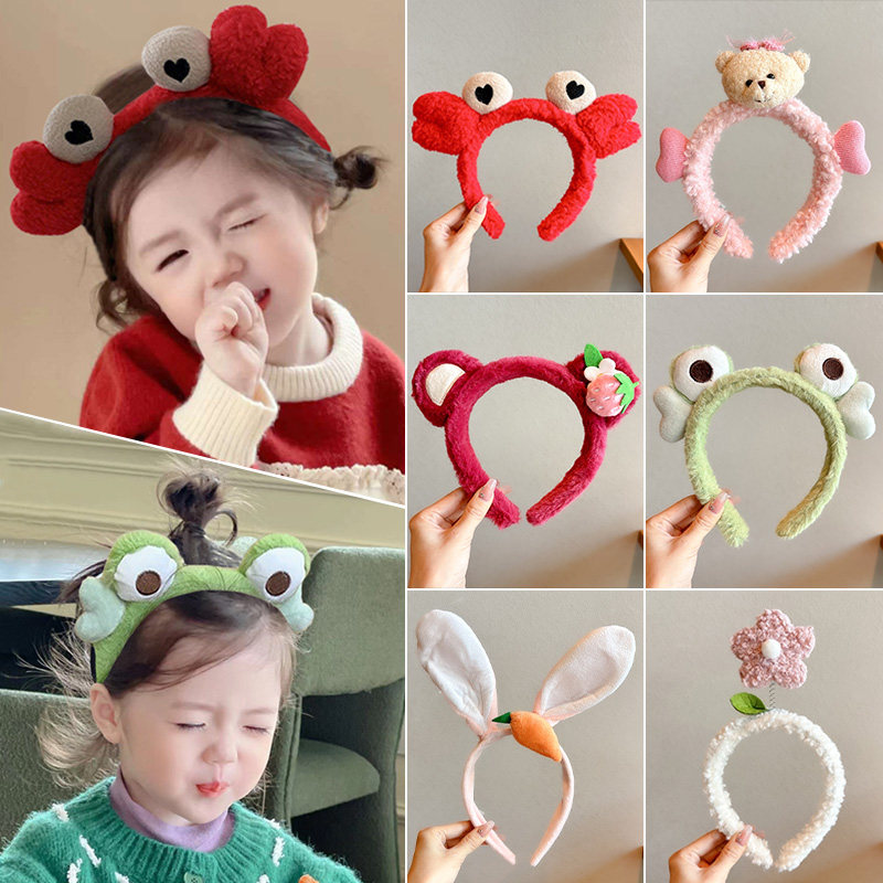 儿童可爱卡通小熊发箍2025新款女童毛绒洗脸头箍发捆小女孩发卡冬,童装/婴儿装/亲子装,发饰,淘宝优惠券,粉丝福利购,淘宝优惠卷