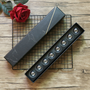 情人节8粒星空巧克力礼盒纯手工白色情人节8颗星球包装盒子现货