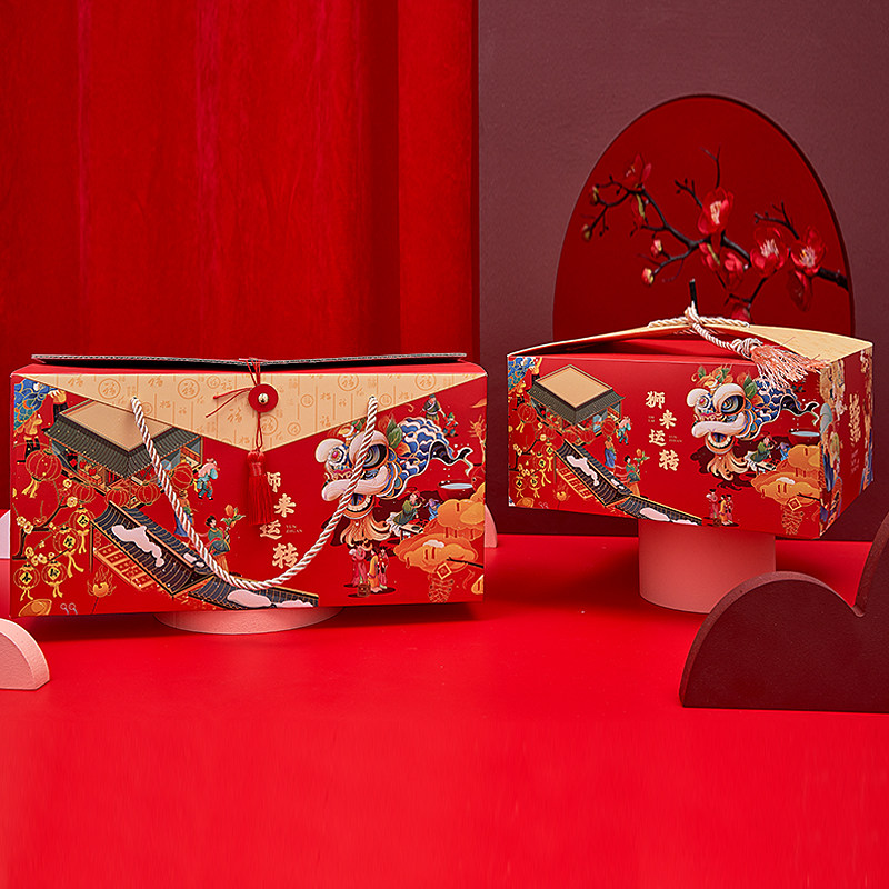 礼袋新年礼盒包装盒烘焙支持定制