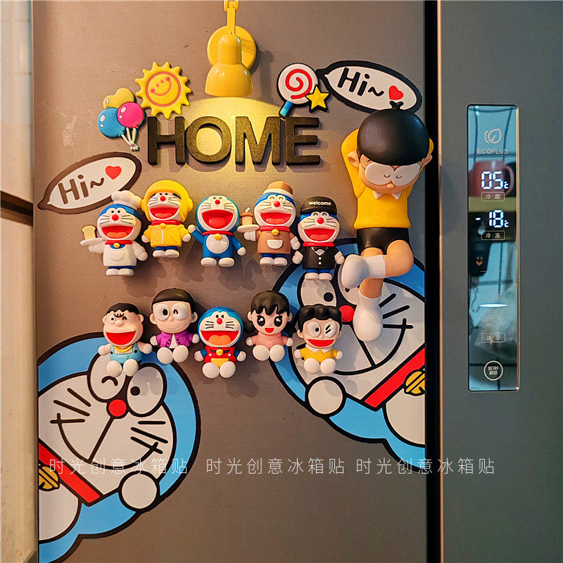 创意冰箱贴卡通睡觉3d立体机器猫