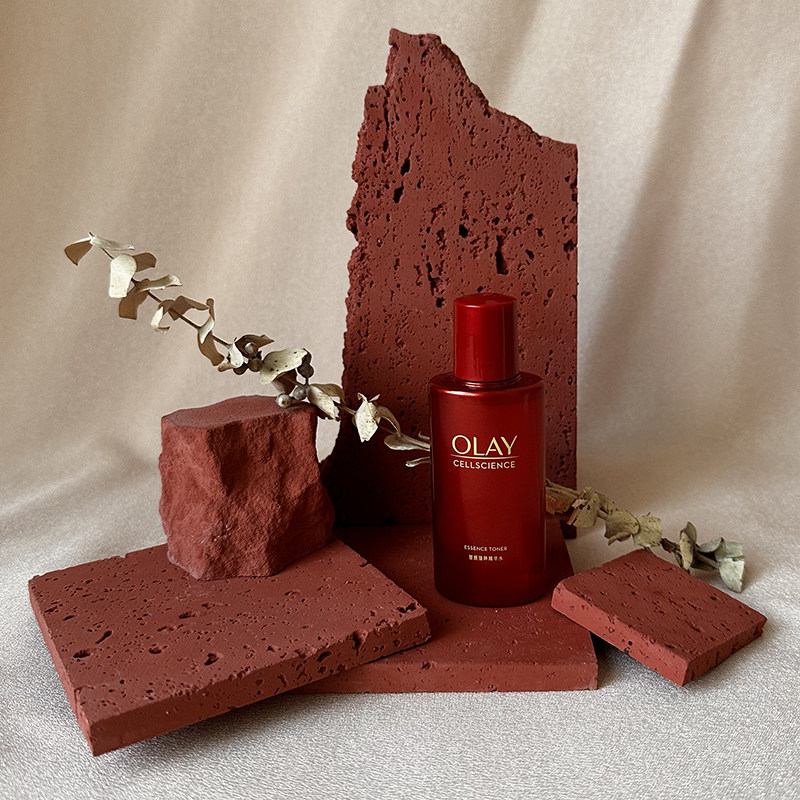 天然红砂岩石膏拍照摆件化妆品静物摄影装饰道具布置珠宝桌面陈列