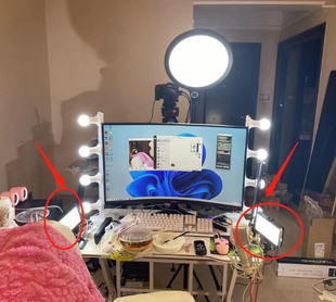 直播卡片灯方块手臂下颚补光氛围面颊整体提亮插电豆腐灯脖颈主播