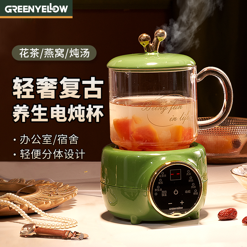 格林盈璐养生壶家用多功能小型办公室煮茶壶燕窝炖盅电炖杯