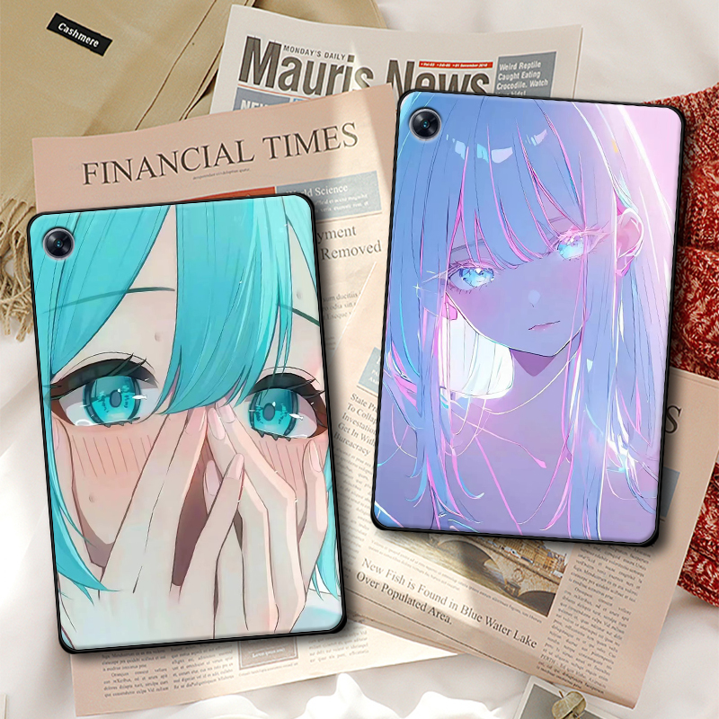 适用OPPOPad5平板保护套Air2防摔软壳Pad2定制4Pro轻薄3Pro动漫女孩头像ins风单面无盖简约