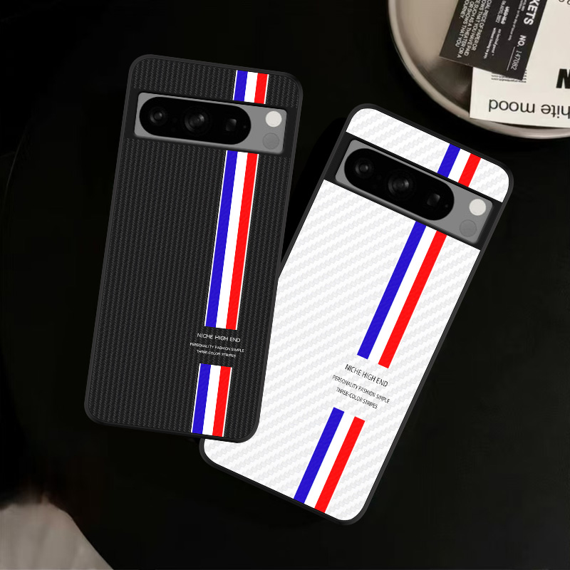 适用Google谷歌Pixel10ProXL手机壳皮纹7A彩绘9保护套6Pro个性拼色线条纹轻奢爆款潮创意男女定制ins风