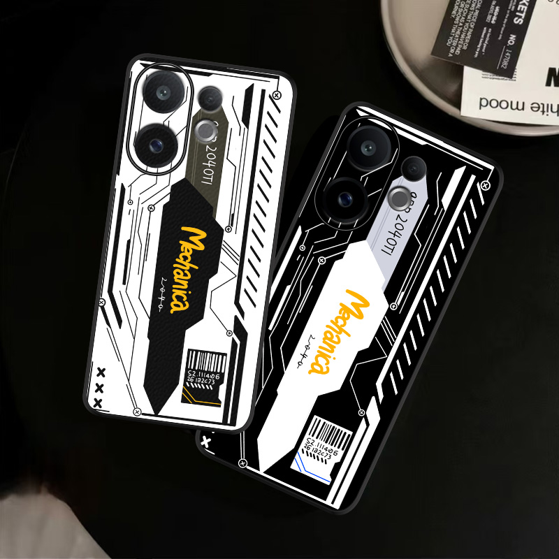 适用vivoS30ProMini手机壳皮纹S20Pro保护套S19个性机械炫酷轻奢爆款潮创意男女定制ins风