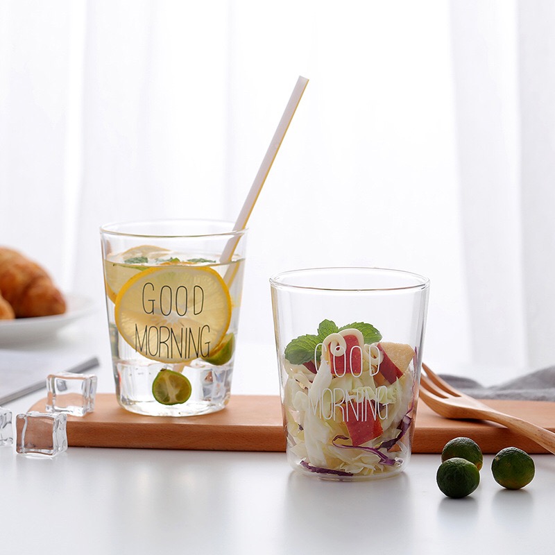 日本同款ins早餐果汁牛奶玻璃杯