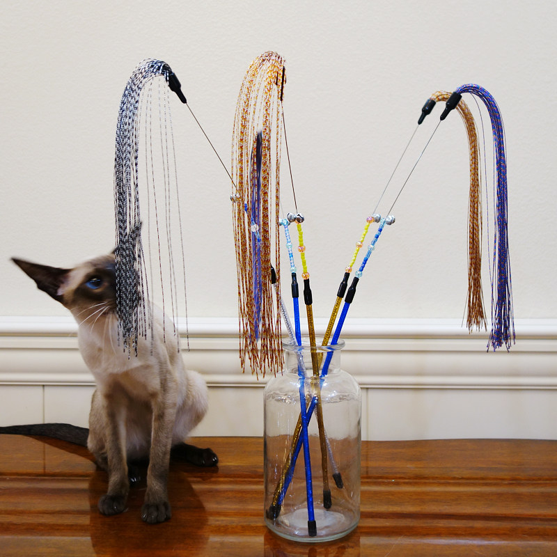 Stone Cat Be dazzled series Kitty Colored feathers Cat teaser stick Small bell Cat teaser stickin the Pet/Pet food and supplies , Cat/Dog Toys , Funny cat stick  category - from Buy2taobao.com to provide professional Taobao agent buy service