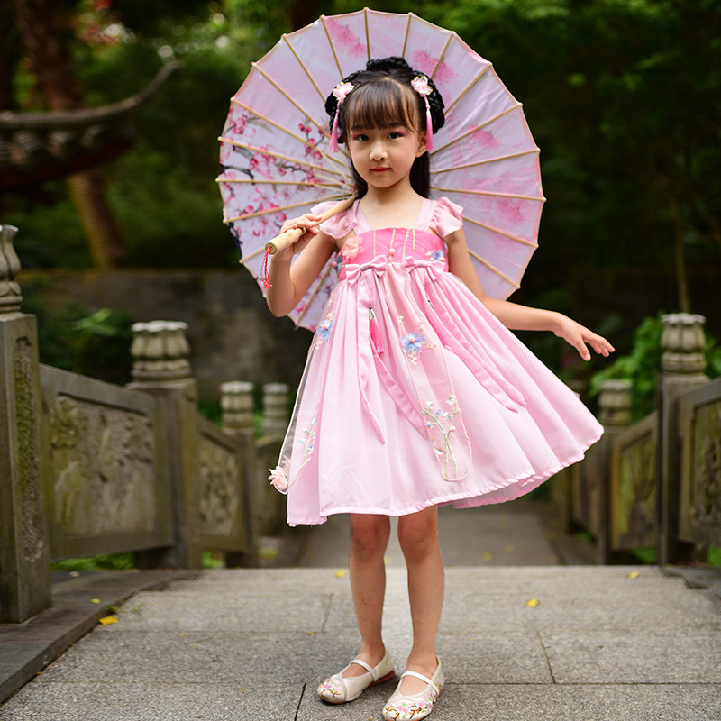 夏季儿童短袖汉服襦裙女宝宝中国汉服