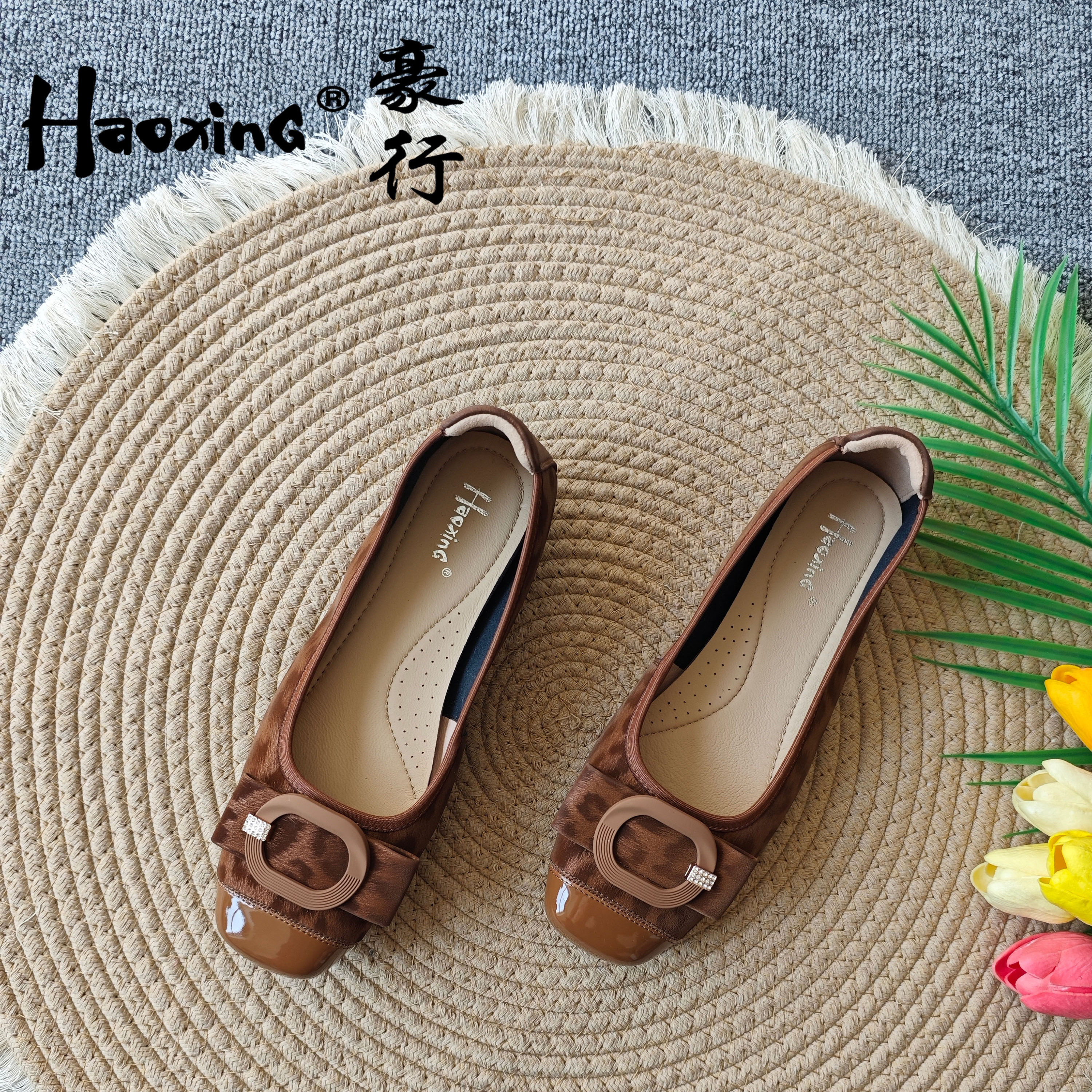 豪行浅口单鞋时尚百搭豹纹女鞋
