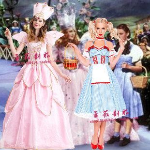 绿野仙踪表演装扮 仙女教母万圣节COSPLAY绿野仙踪女仆桃乐茜服装