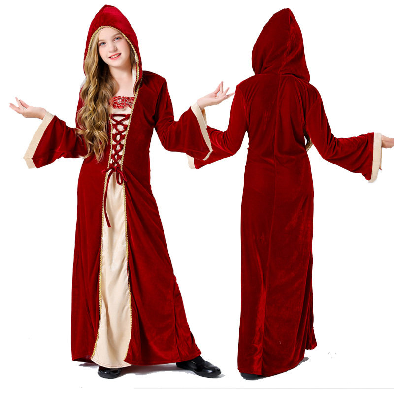复古中世纪女童服装歌舞剧