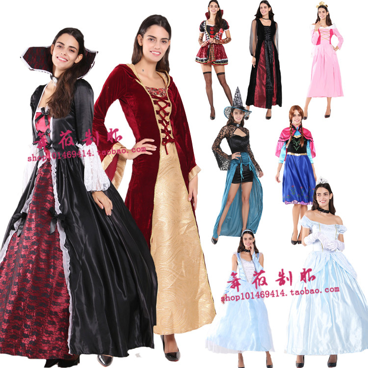 女巫吸血鬼 巫婆巫师法师万圣节派对情侣装COS服装演出服舞台装
