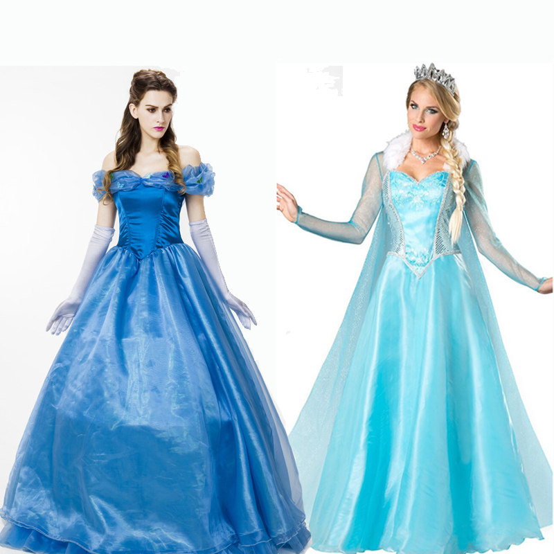 万圣节白雪公主灰姑娘衣服装裙子成人化妆舞会圣诞装女装年会表演