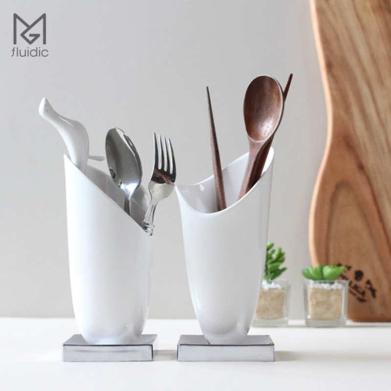 韩国进口mgmc厨房高颜值筷子勺子收纳筒沥水架简约风餐具收纳盒