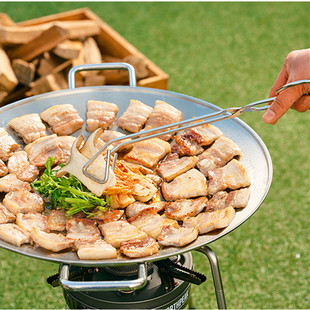 韩国美食博主同款烤肉夹BBQ不锈钢食品夹子烧烤夹面包夹烧烤工具