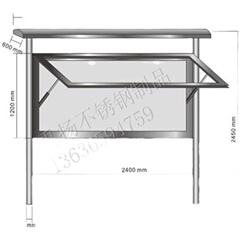厂家直销定做不锈钢宣传栏校园橱窗户外广告牌公告栏展示架告示栏