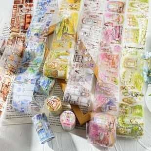 意鸟PET雾面胶带美好时光手帐ins田园主题文艺少女拼贴造景小图案