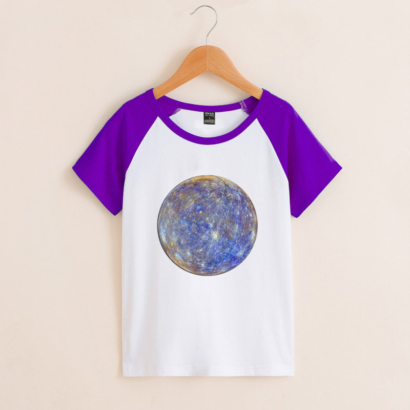 大童潮牌童装男衣服星体星球半袖表演服宝宝八大行星水星T恤短袖t