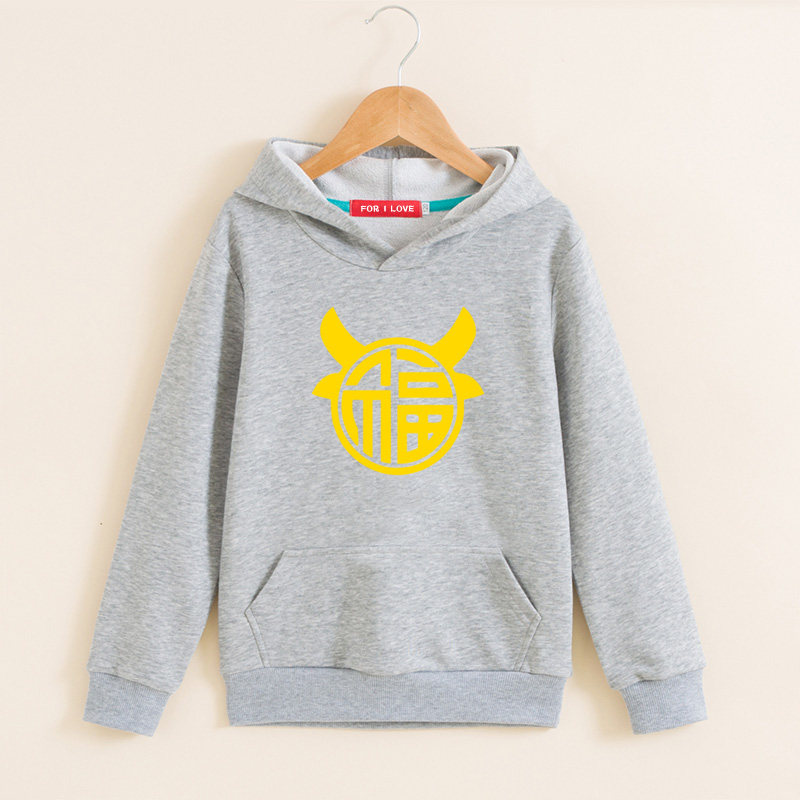 日系连帽卫衣喜庆新年福气复古文字牛年福到外套小孩童装衣服