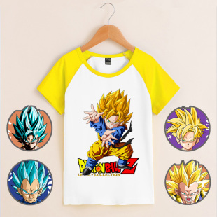 新款中小学生七龙珠联名衣服孙悟天T恤宽松夏季洋气上衣圆领短袖t