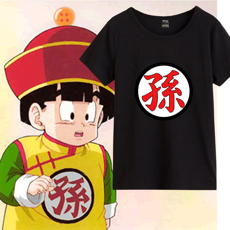 童装龙珠战士孙悟饭演出文化衫短袖衣服白色小学生超赛二饭字t恤