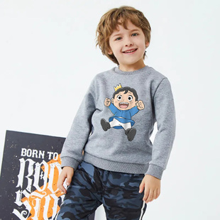 国王的排名衣服个性童装中小童可爱春装波吉卫衣学生联名卡克冬装