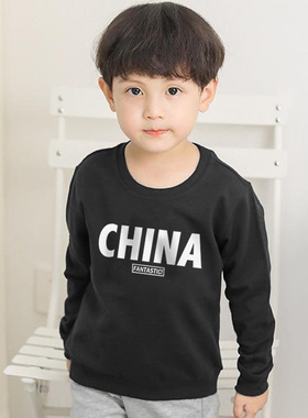 黑色cec小朋友中小童CHINA中国时尚衣服保暖不一样的冬天童装卫衣