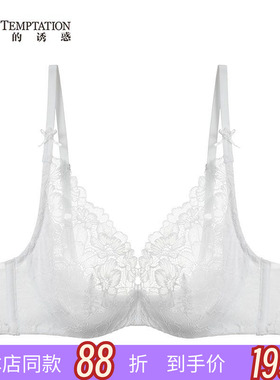 EVES夏娃的诱惑性感蕾丝内衣大胸显小集中聚拢软钢圈文胸V2222114