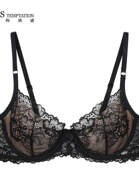 EVE'S夏娃的诱惑若妮纱性感优雅薄款夏季透明大码女文胸V6466113