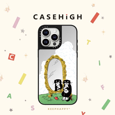 CASE联名Chocolateye巧克力小黑猫适用iphone16手机壳17promax苹果15pro镜面MagSafe磁吸14卡通C家13情侣12