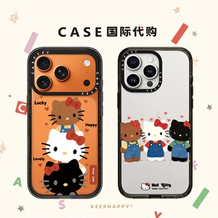 黑皮Kitty凯蒂猫适用iphone17手机壳16promax苹果15pro透明MagSafe磁吸14plus日韩12可爱13卡通Air趣味