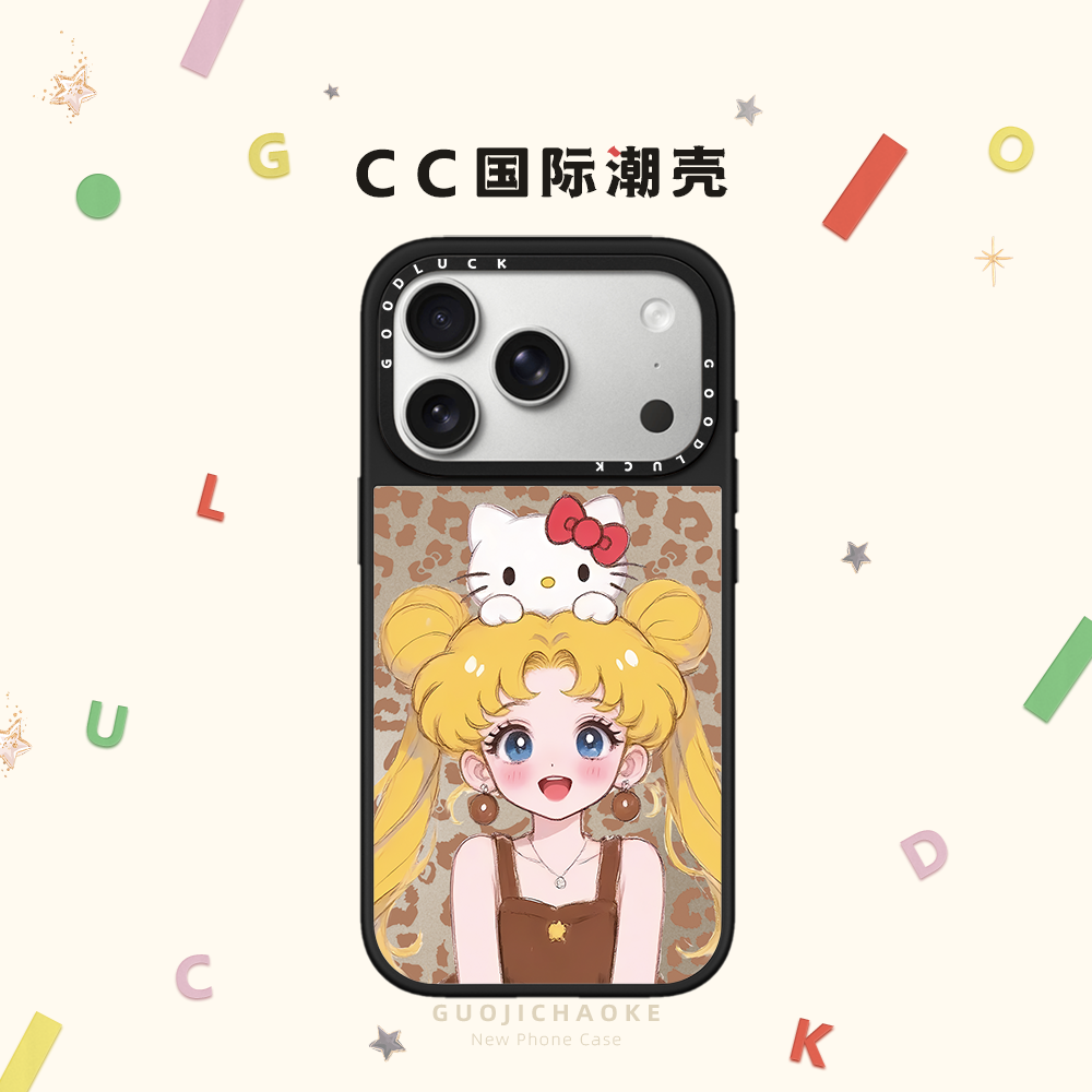 豹纹美少女Kitty猫适用iphone17手机壳16promax苹果15pro磁吸MagSafe透明14plus卡通13日韩Air女12闺蜜