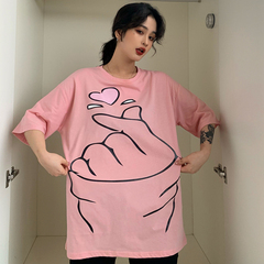 Real original 2021 women's summer new cartoon Bixin printed short sleeve T-shirt Korean loose top