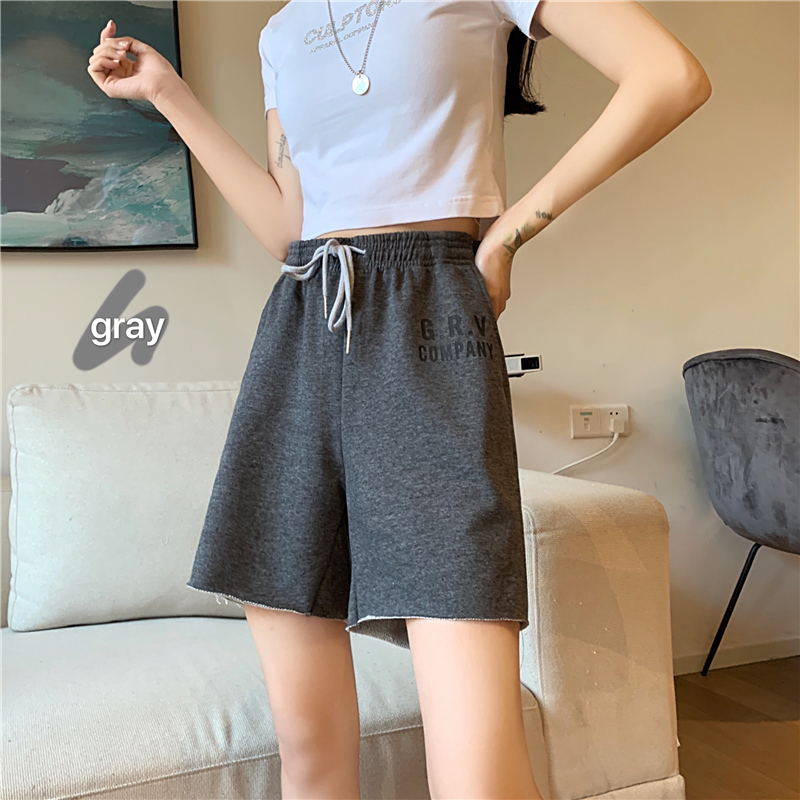 Photo shorts women's summer loose large size sports pants women's casual running all-around wear, bottoming and wide legs