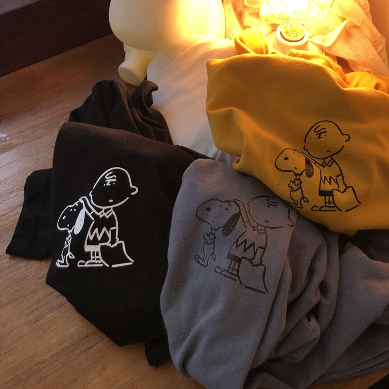 Real shooting Korean versatile cotton thread pilotage style funny versatile T-shirt blouse