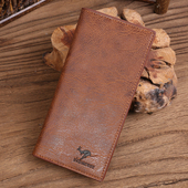 潮流个性 钱包男士 皮夹子复古 PU软钱夹青年时尚 薄款 长款 2022新款