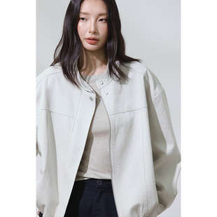 room入目 新春廓形宽松休闲风时尚长袖女装立领短外套领夹克上衣