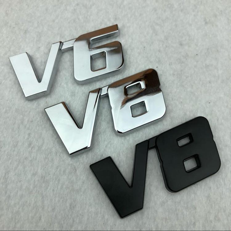 适用于丰田汉兰达车标 金属汉兰达V6 V8 车标车贴改装 车尾四驱