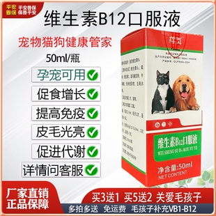 宠物猫狗复合维生素B增食猫咪犬促进生长发育掉毛神经系统口服液