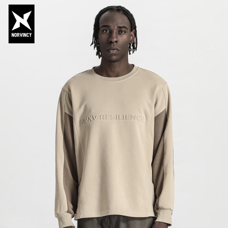 诺凡希纯色字母印花卫衣