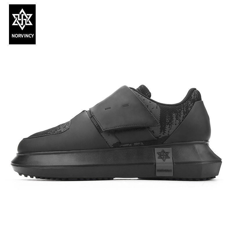 诺凡希春季新款设计风运动休闲鞋男潮流时尚百搭男软底透气板鞋
