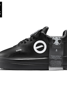 诺凡希SCREW联名款板鞋男女春秋透气高弹低帮厚底增高皮革休闲鞋